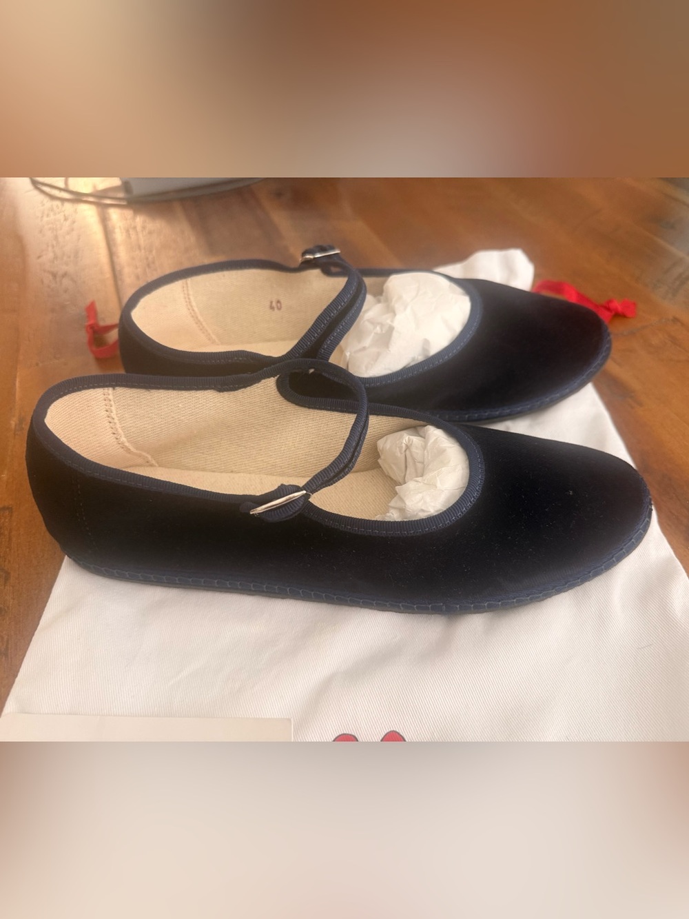 Vibi Venezia Mary Jane Blue Velvet Furlana Flats. Size 40 (US9)